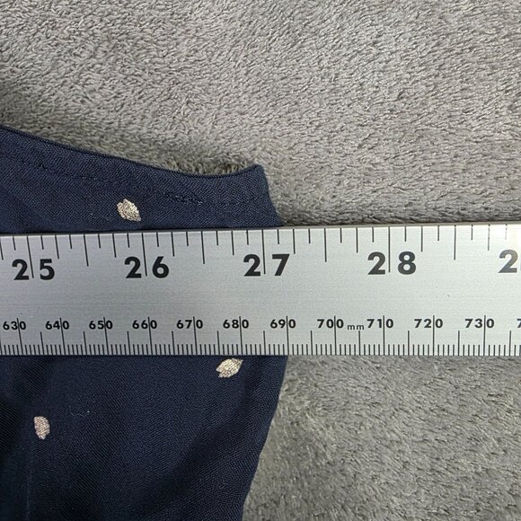 Womens Torrid Blue Polka Dot Tank Top 100% Rayon Sleeveless Button Back Size 6 - Picture 5 of 8